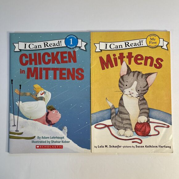 Set of Childrens Storybooks I Can Read Chicken in Mittens and Mittens Paperback - Picture 1 of 7